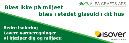 Blæs ikke på miljøet blæs i stedet glasuld i dit hjem. Bedre isolering, lavere varmeregninger. Alfa Crafts passer på dig og miljøet! Kontakt os for et uforpligtende tilbud på efterisolering.